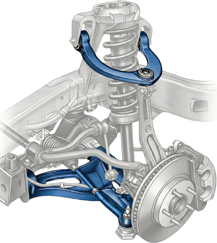 Front suspension drawing
